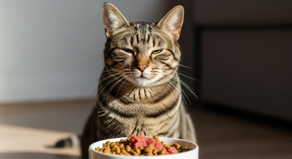 満足している猫