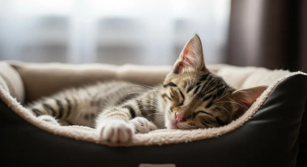 子猫眠る